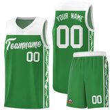 Custom Kelly Green Side Pattern Sports Uniform Basketball Jersey