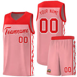 Custom Pink Side Pattern Sports Uniform Basketball Jersey