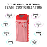 Custom Pink Side Pattern Sports Uniform Basketball Jersey