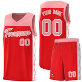 Custom Red Side Pattern Sports Uniform Basketball Jersey