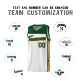 Custom White Side Pattern Sports Uniform Basketball Jersey