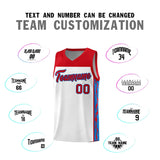 Custom White Side Pattern Sports Uniform Basketball Jersey