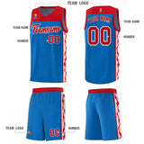 Custom Royal Side Pattern Sports Uniform Basketball Jersey