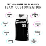 Custom Black Side Pattern Sports Uniform Basketball Jersey