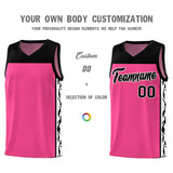 Custom Pink Side Pattern Sports Uniform Basketball Jersey