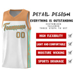 Custom White Side Pattern Sports Uniform Basketball Jersey