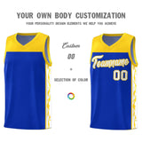 Custom Royal Side Pattern Sports Uniform Basketball Jersey