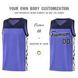 Custom Purple Side Pattern Sports Uniform Basketball Jersey