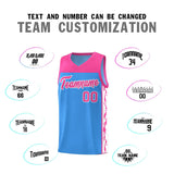 Custom Light Blue Side Pattern Sports Uniform Basketball Jersey
