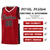 Custom Stitched Team Logo and Number Side Two-Tone Classic Sports Uniform Basketball Jersey For Adult
