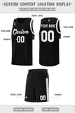 Custom Side Two-Tone Classic Sports Uniform Basketball Jersey Stitched Text Logo Number For All Ages