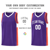 Custom Side Two-Tone Classic Fashion Sports Uniform Basketball Jersey Stitched Text Logo Number For Adult