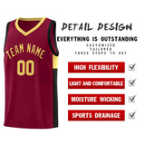 Custom Stitched Team Logo and Number Side Two-Tone Classic Sports Uniform Basketball Jersey For All Ages