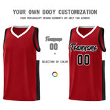 Custom Side Two-Tone Classic Sports Uniform Basketball Jersey Embroideried Your Team Logo For Adult