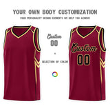 Custom Crimson Arrow Graffiti Pattern Sports Uniform Basketball Jersey