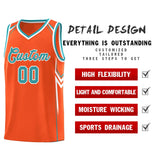 Custom Orange Arrow Graffiti Pattern Sports Uniform Basketball Jersey
