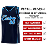 Custom Navy Arrow Graffiti Pattern Sports Uniform Basketball Jersey