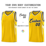 Custom Gold Arrow Graffiti Pattern Sports Uniform Basketball Jersey