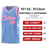 Custom Light Blue Arrow Graffiti Pattern Sports Uniform Basketball Jersey