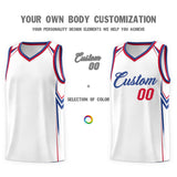 Custom White Arrow Graffiti Pattern Sports Uniform Basketball Jersey