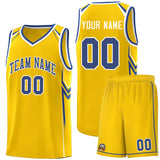 Custom Gold Arrow Graffiti Pattern Sports Uniform Basketball Jersey