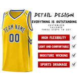 Custom Gold Arrow Graffiti Pattern Sports Uniform Basketball Jersey