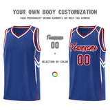 Custom Royal Arrow Graffiti Pattern Sports Uniform Basketball Jersey