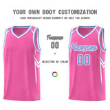 Custom Pink Arrow Graffiti Pattern Sports Uniform Basketball Jersey