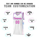 Custom White Arrow Graffiti Pattern Sports Uniform Basketball Jersey