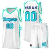 Custom White Arrow Graffiti Pattern Sports Uniform Basketball Jersey