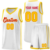 Custom Stitched Team Logo And Number Side Two Bars Sports Uniform Basketball Jersey For All Ages