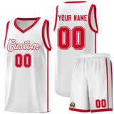 Custom Stitched Team Logo And Number Side Two Bars Sports Uniform Basketball Jersey For All Ages