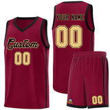Custom Stitched Team Logo And Number Side Two Bars Sports Uniform Basketball Jersey For Adult