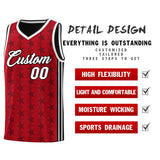 Custom Red Black Star Graffiti Pattern Sets Sports Uniform Basketball Jersey