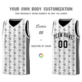 Custom White Black Star Graffiti Pattern Sets Sports Uniform Basketball Jersey