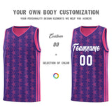 Custom Purple Pink Star Graffiti Pattern Sets Sports Uniform Basketball Jersey