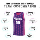 Custom Purple Pink Star Graffiti Pattern Sets Sports Uniform Basketball Jersey