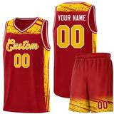 Custom Tank Top Graffiti Pattern Sports Uniform Basketball Jersey For Adult