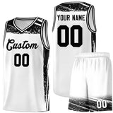 Custom Tank Top Graffiti Pattern Sports Uniform Basketball Jersey For Adult