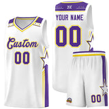 Custom Personalized Star Graffiti Pattern Sports Uniform Basketball Jersey For Adult