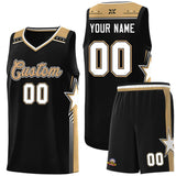 Custom Personalized Star Graffiti Pattern Sports Uniform Basketball Jersey For Adult
