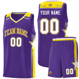 Custom Individualized Star Graffiti Pattern Sports Uniform Basketball Jersey Text Logo Number