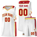 Custom Individualized Star Graffiti Pattern Sports Uniform Basketball Jersey Text Logo Number