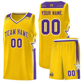 Custom Individualized Star Graffiti Pattern Sports Uniform Basketball Jersey Text Logo Number