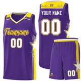 Custom Traditional Star Graffiti Pattern Fashion Sports Uniform Basketball Jersey For Adult