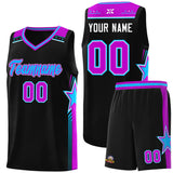 Custom Traditional Star Graffiti Pattern Fashion Sports Uniform Basketball Jersey For Unisex