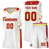 Custom Traditional Star Graffiti Pattern Fashion Sports Uniform Basketball Jersey For Adult