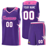 Custom Traditional Star Graffiti Pattern Fashion Sports Uniform Basketball Jersey For Unisex