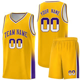Custom Personalized Tank Top Two Tone Font Sports Uniform Basketball Jersey Text Logo Number