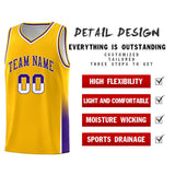 Custom Personalized Tank Top Two Tone Font Sports Uniform Basketball Jersey Text Logo Number